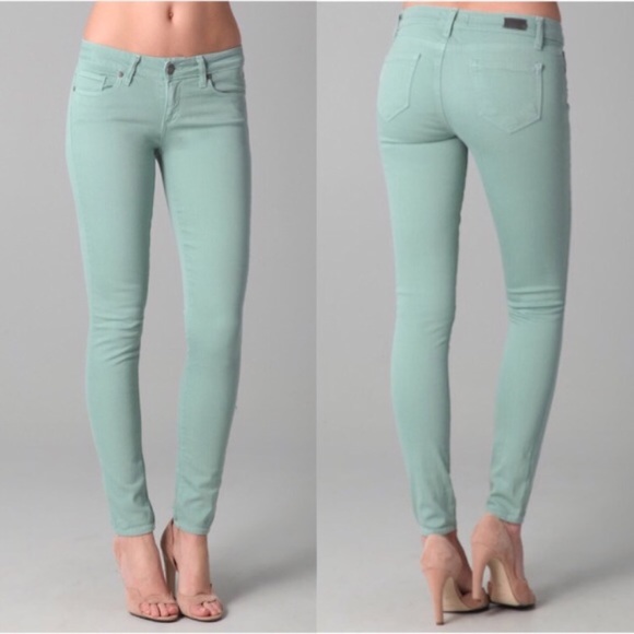 PAIGE Denim - PAIGE Verdugo Ultra Skinny Mint Green Size 28